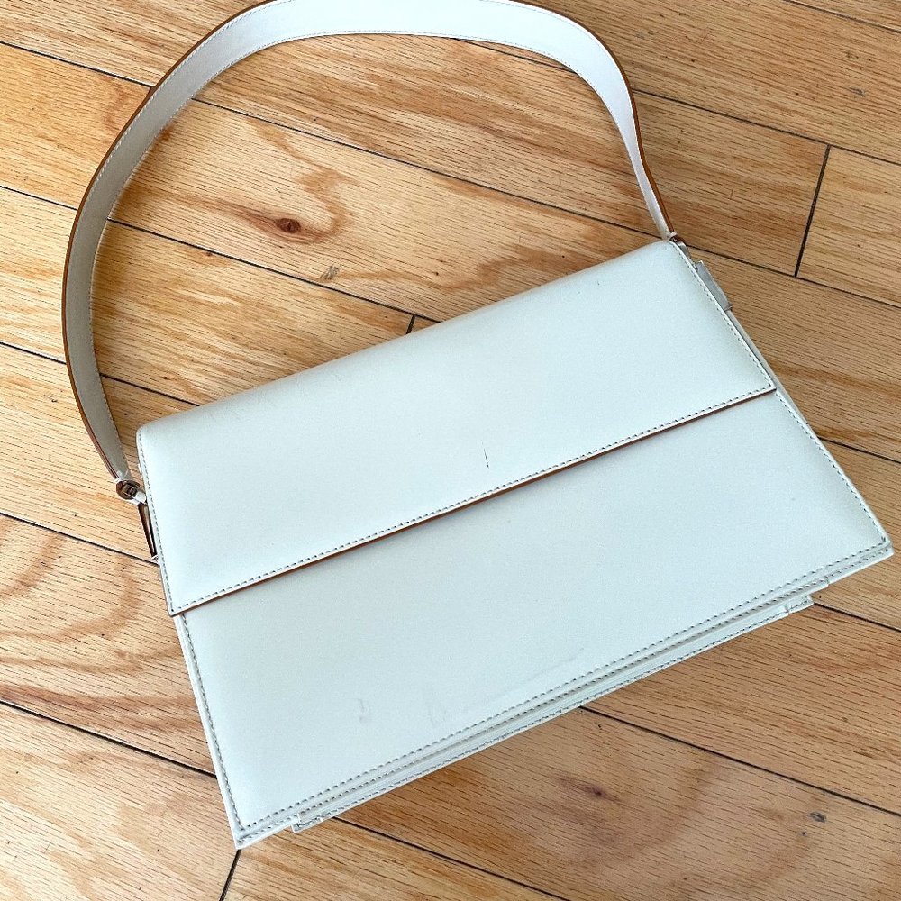 Ferragamo Cream smooth leather shoulderbag